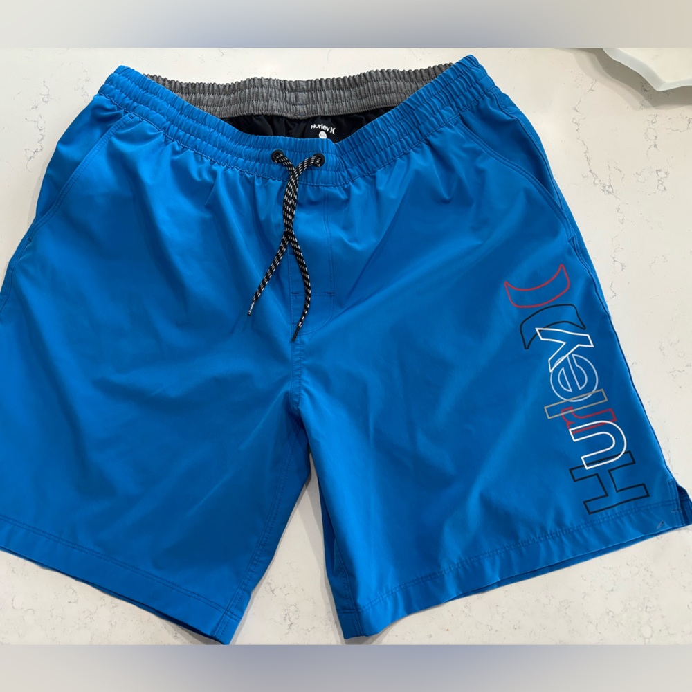 Hurley Blue Board Shorts Quick-Dry Swimwear